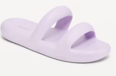 Double-Strap Puff Slide Sandals Only $6 (Reg. $20)!